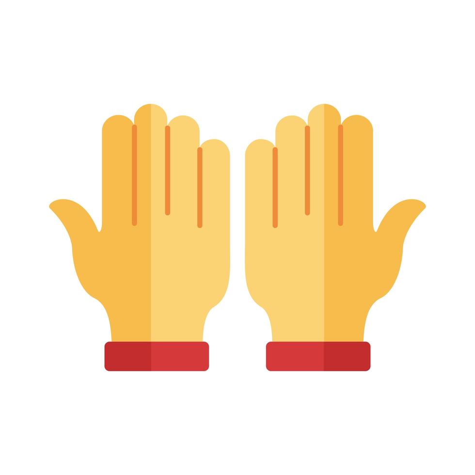 ten hands signal flat style vector