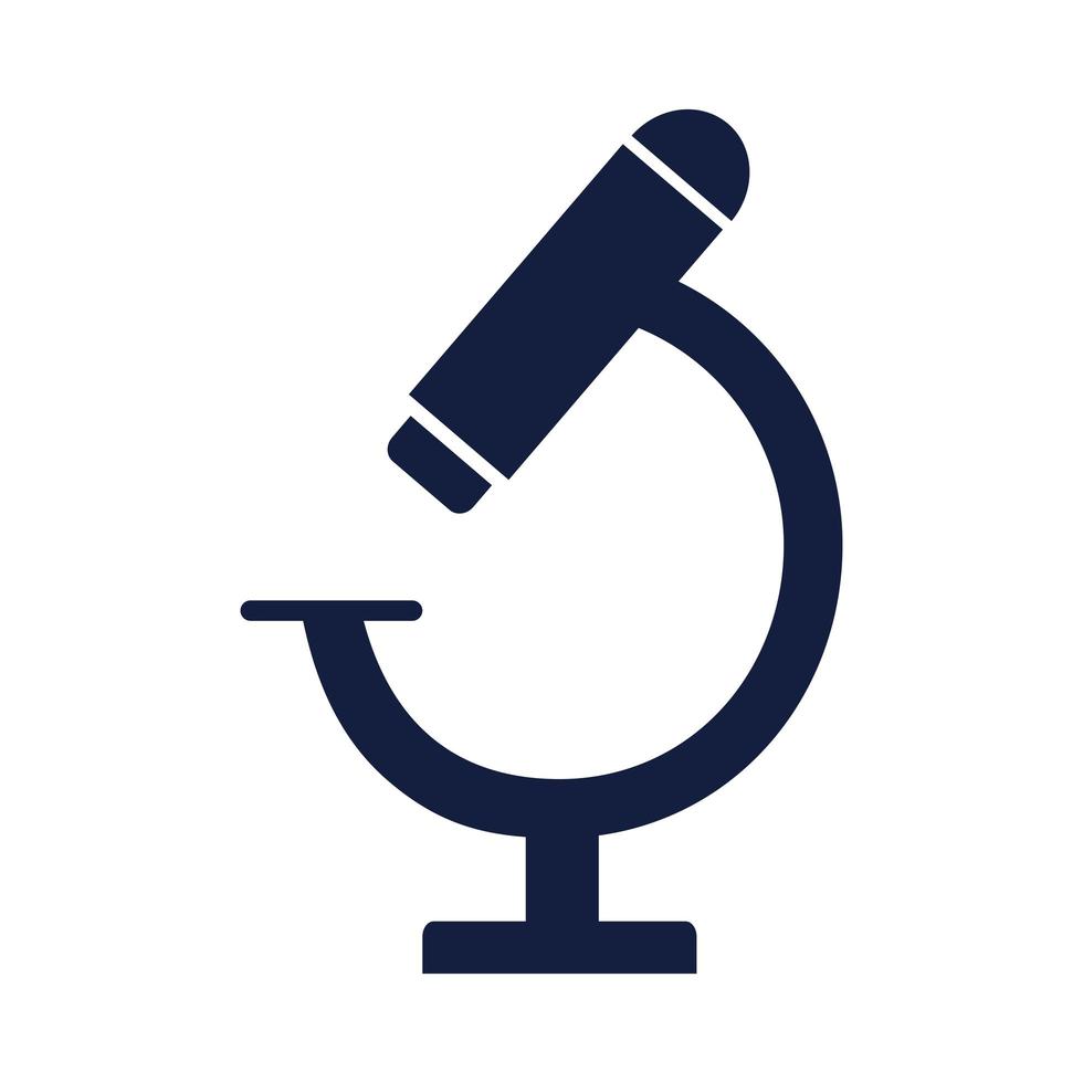 microscope laboratory silhouette style icon vector