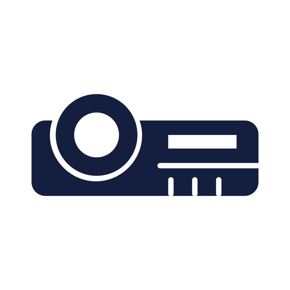 video proyector silhouette style icon vector