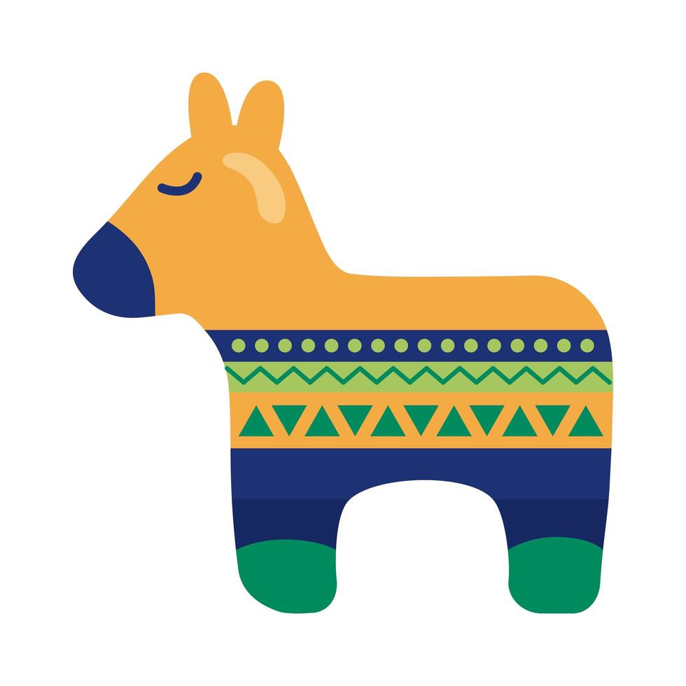 icono de estilo de detalle de piñata de cultura mexicana vector