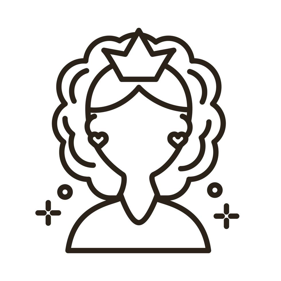 mother day mom character line style icon vector