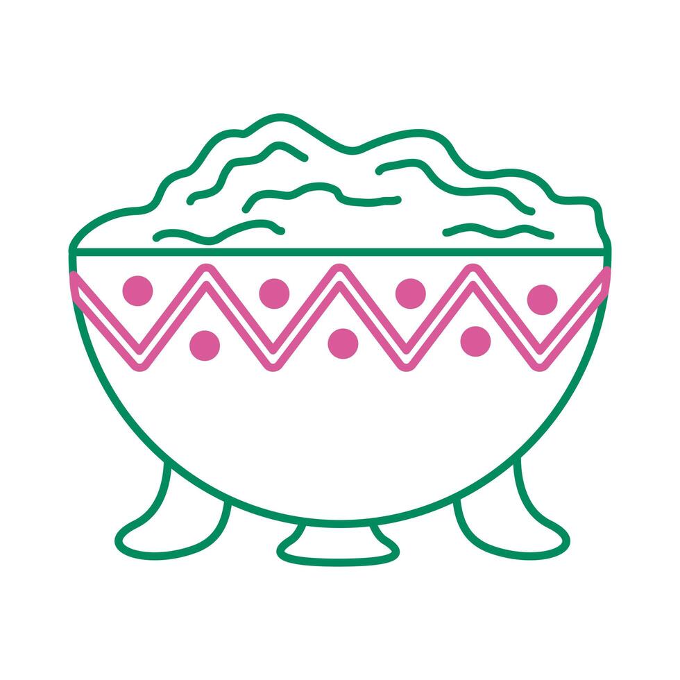 guacamole avocado sauce line style icon vector