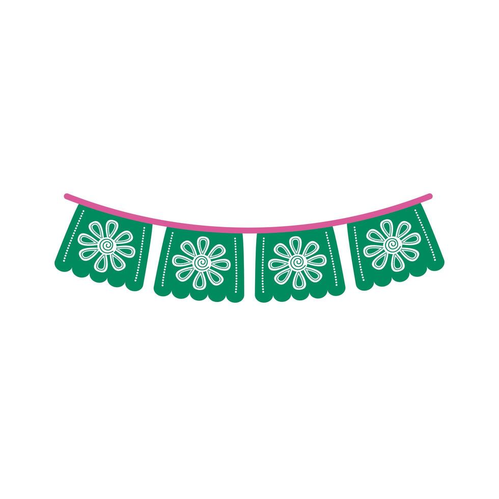 garlands party decoration line style icon vector