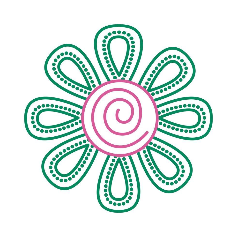 beauty flower line style icon vector
