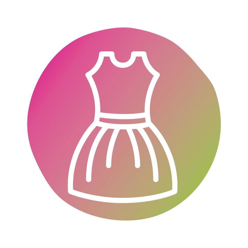 icono de estilo de bloque de vestido de traje femenino vector