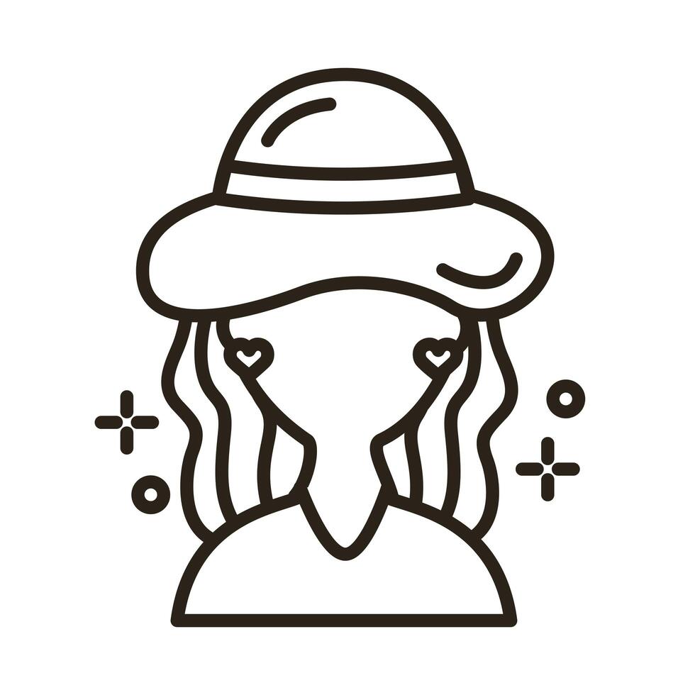 mother day mom character line style icon vector