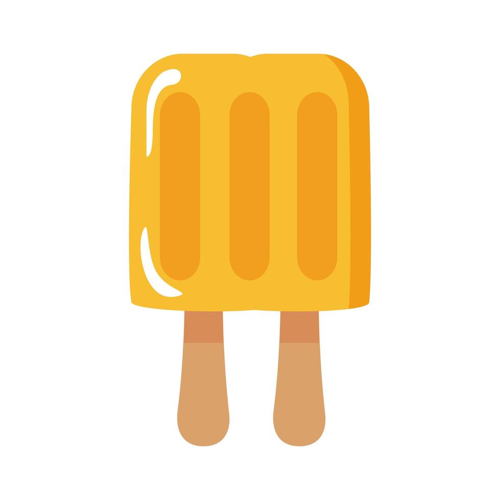 delicioso helado en barra doble con dos sabores estilo plano vector