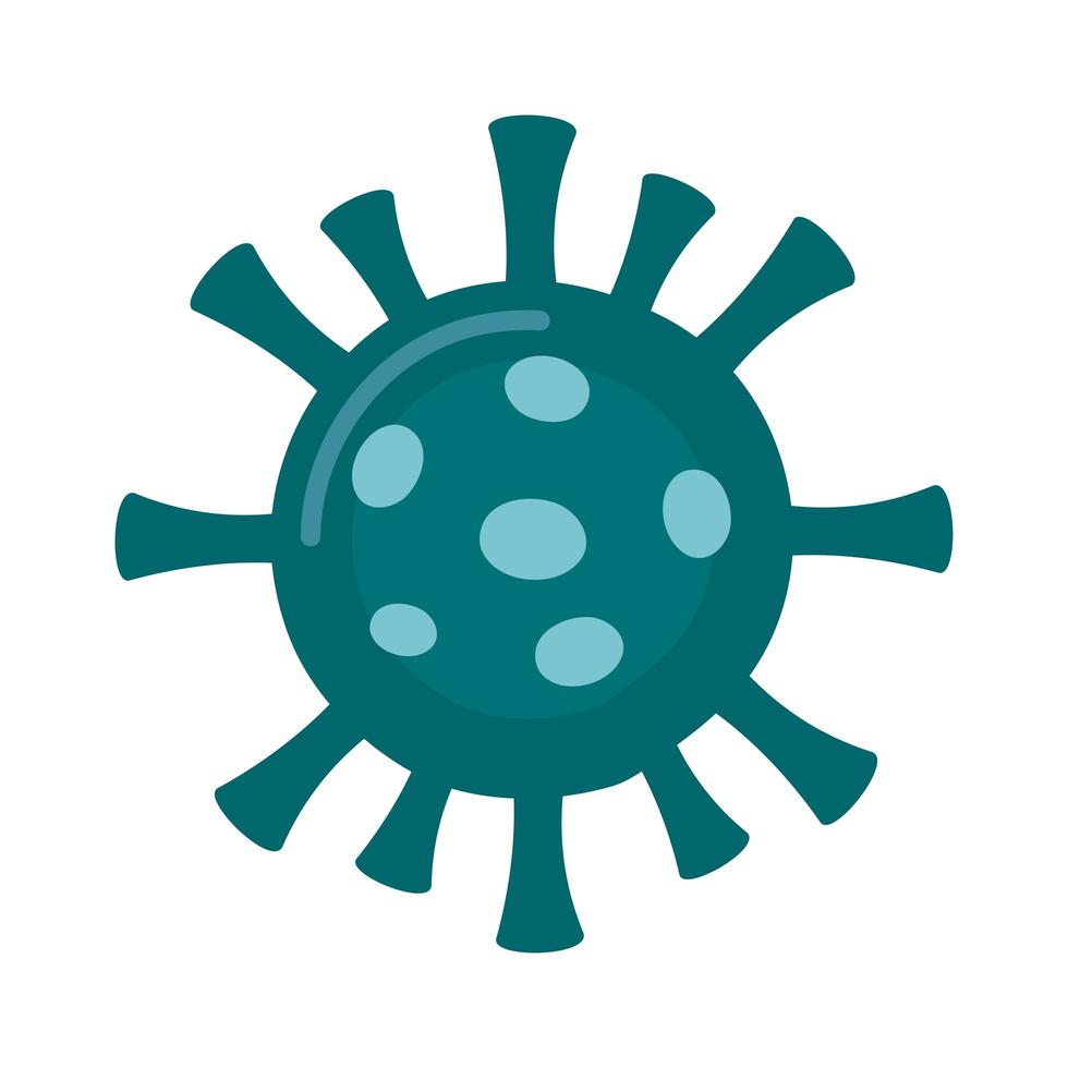 Icono aislado de partículas de virus covid19 vector