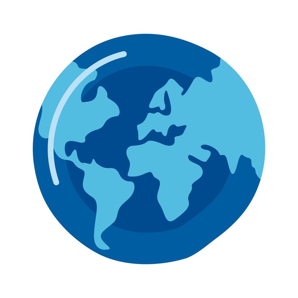 world planet earth isolated icon vector