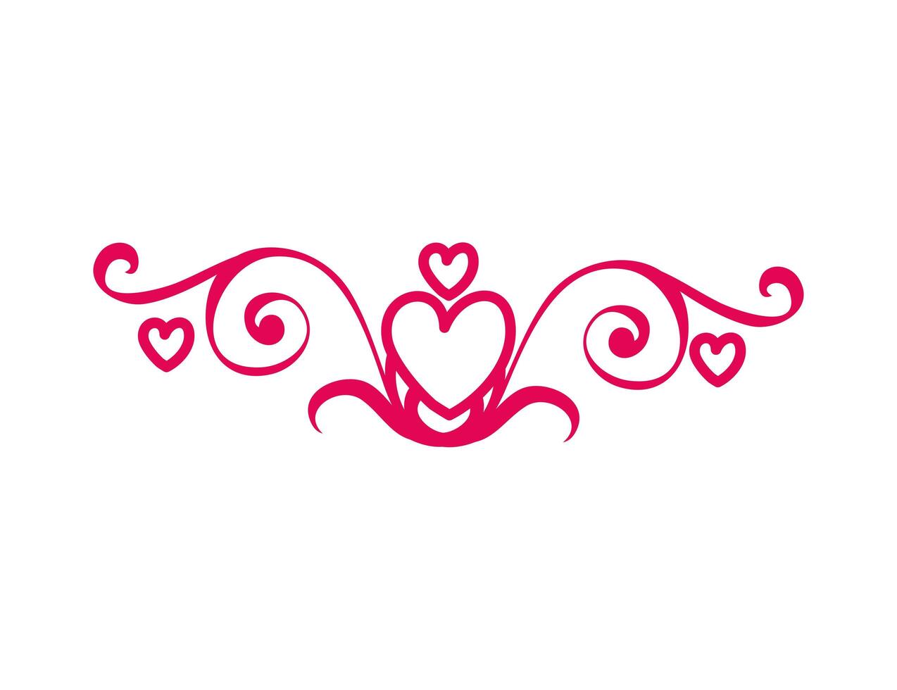 happy valentines day heart with frame lines vector