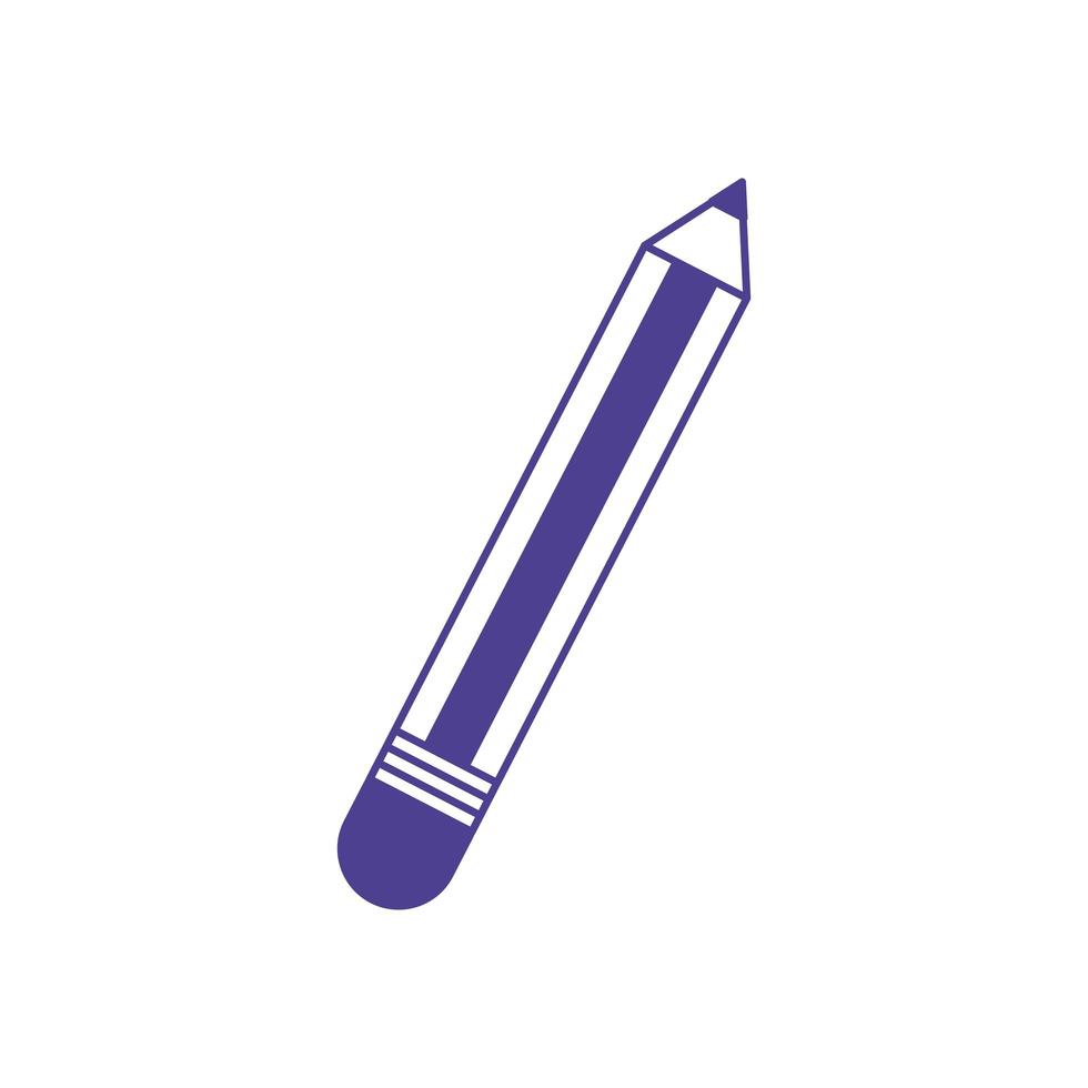 pencil school supply isolated icon vector