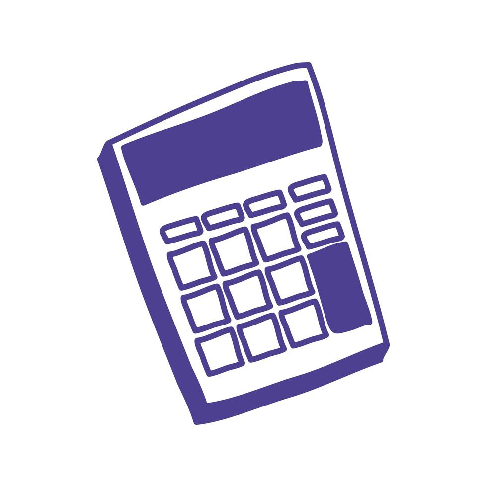 calculator math device isolated icon vector