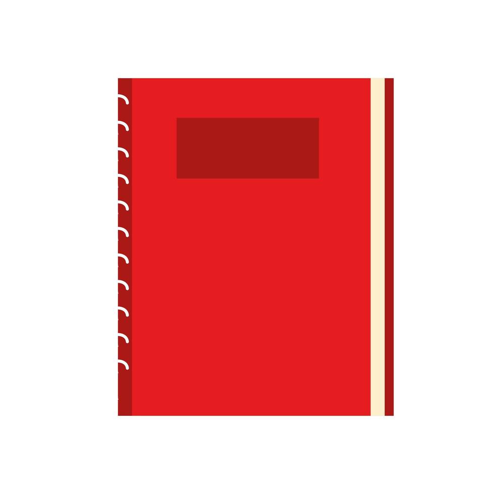 notebook school supply isolated icon vector