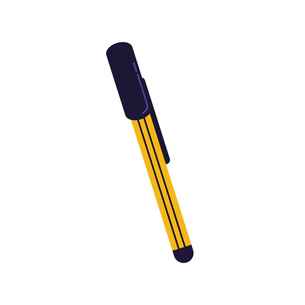 pen school supply isolated icon vector