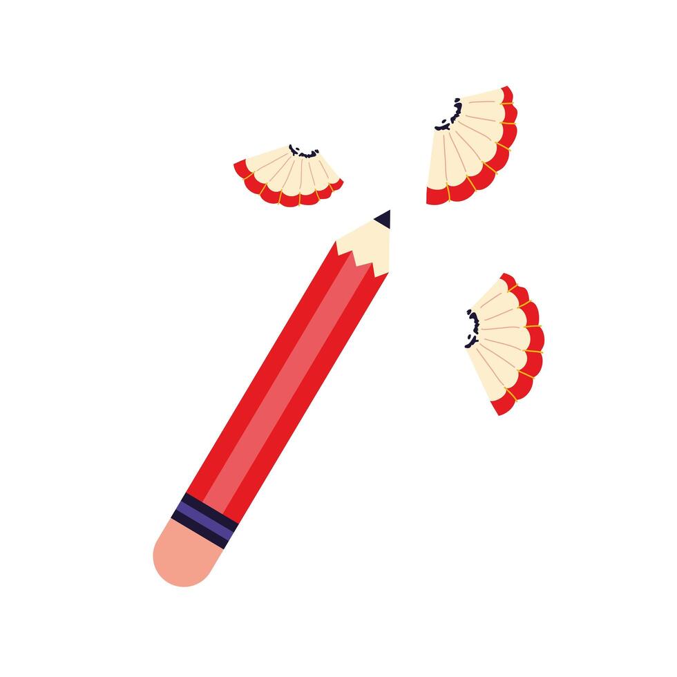 pencil school supply isolated icon vector