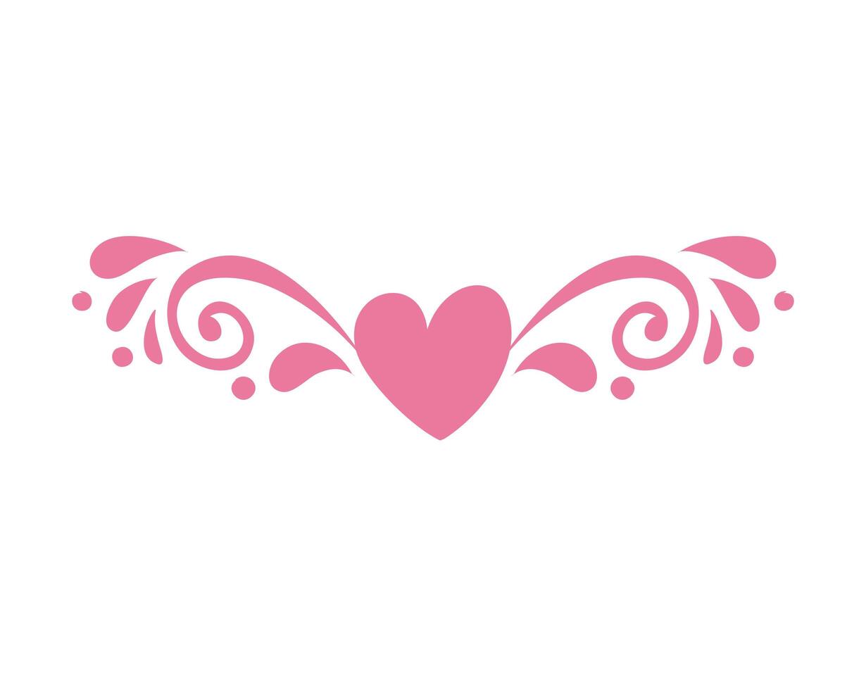 happy valentines day heart with frame lines vector