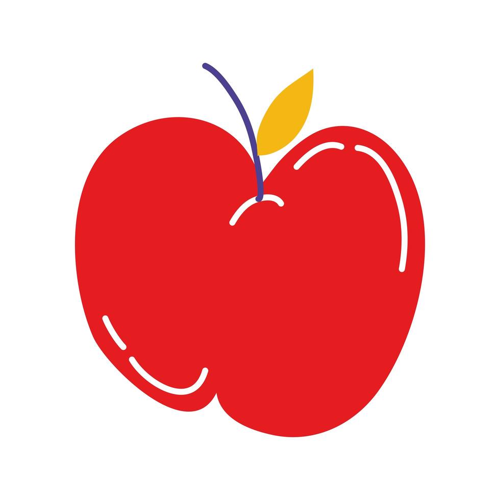 apple fresh fruit isolated icon vector