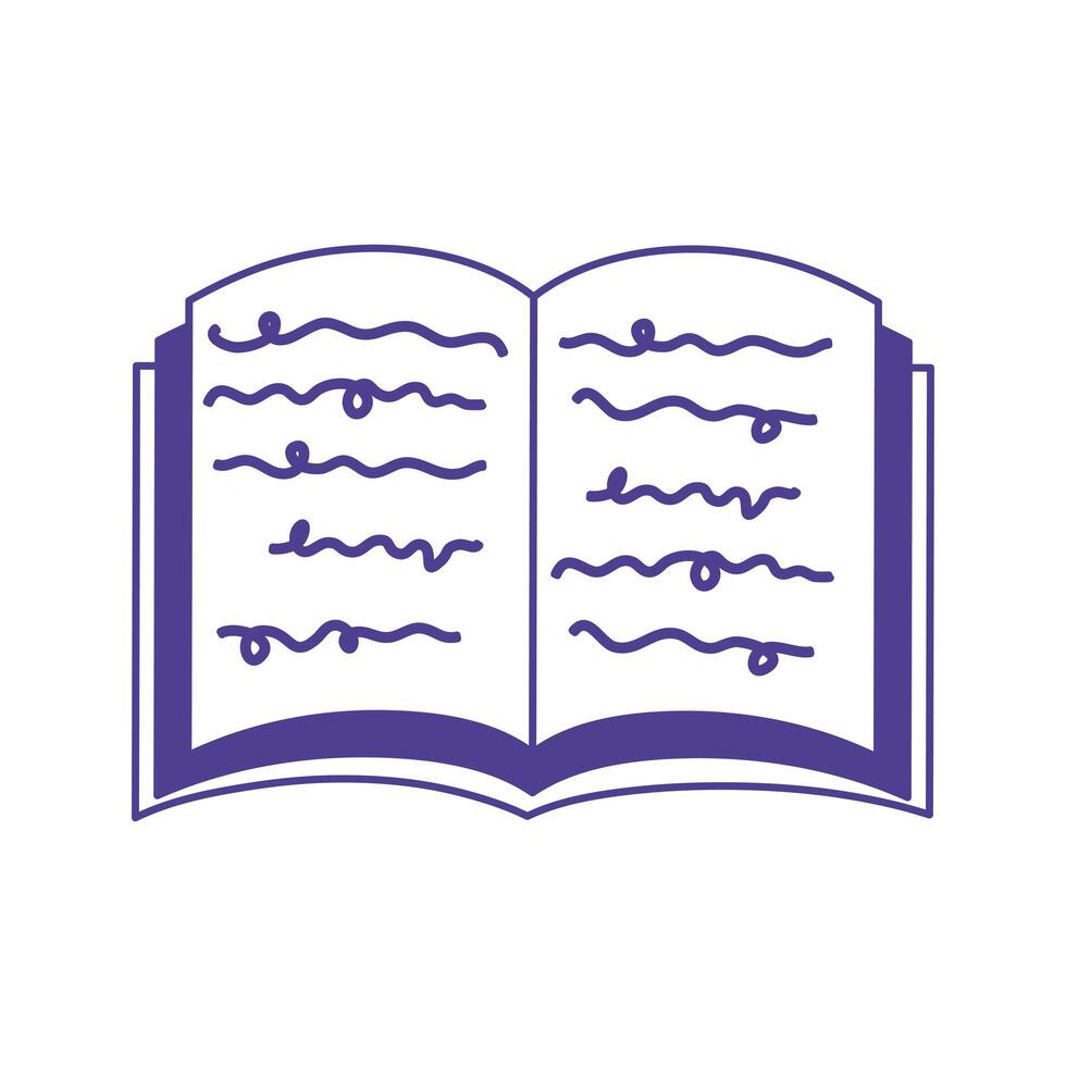text book school supply icon vector