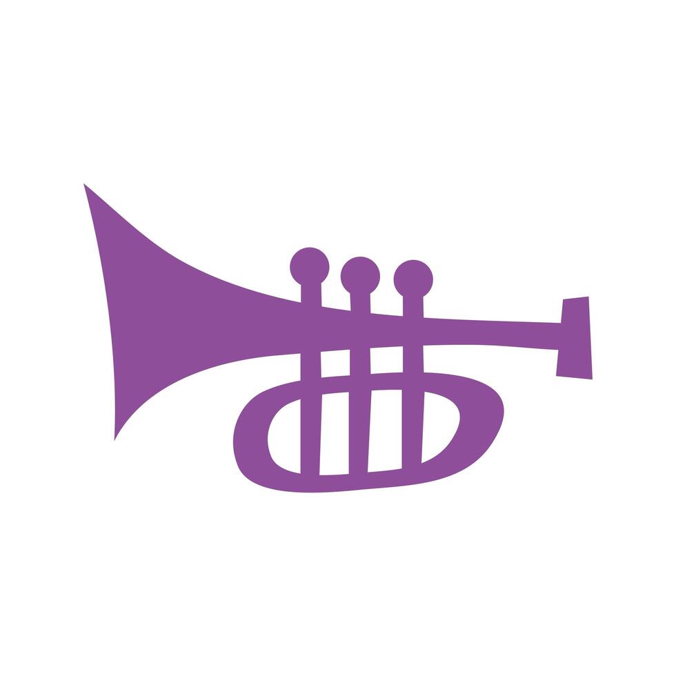 trumpet musical instrument isolated icon vector