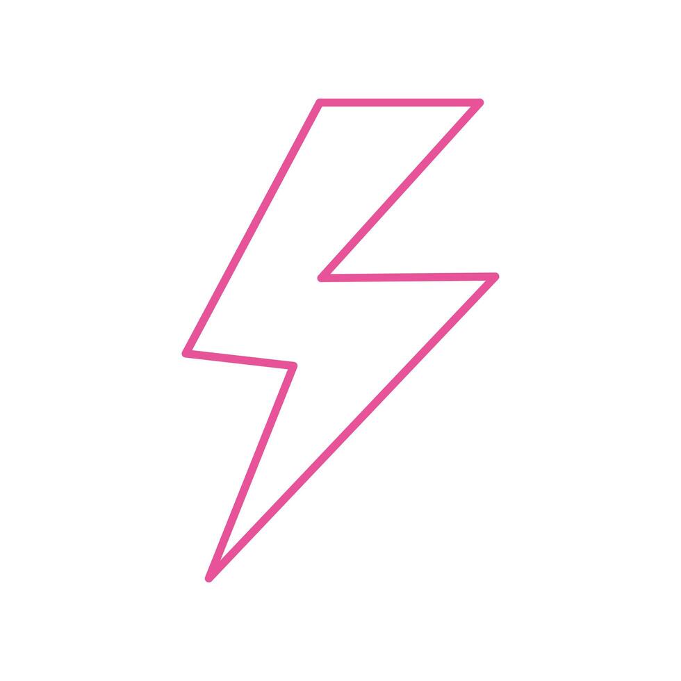 thunder ray power isolated icon vector
