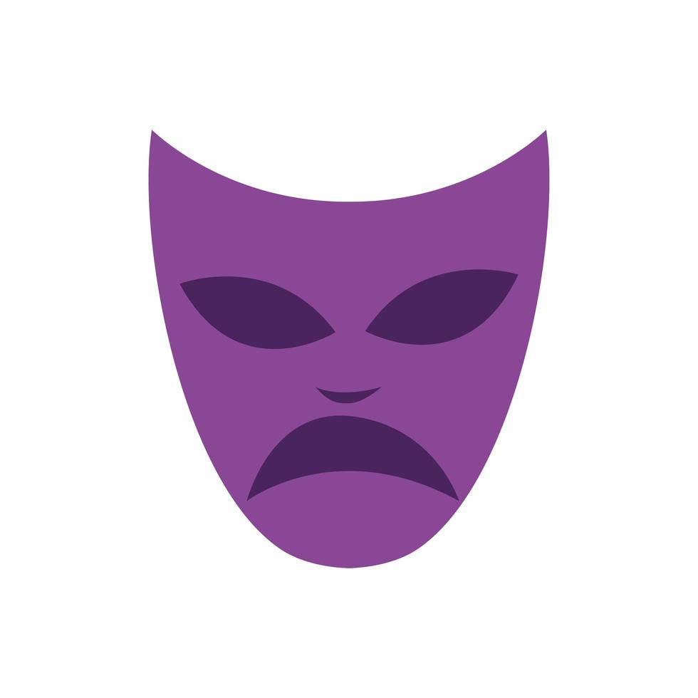 mardi gras theater mask icon vector