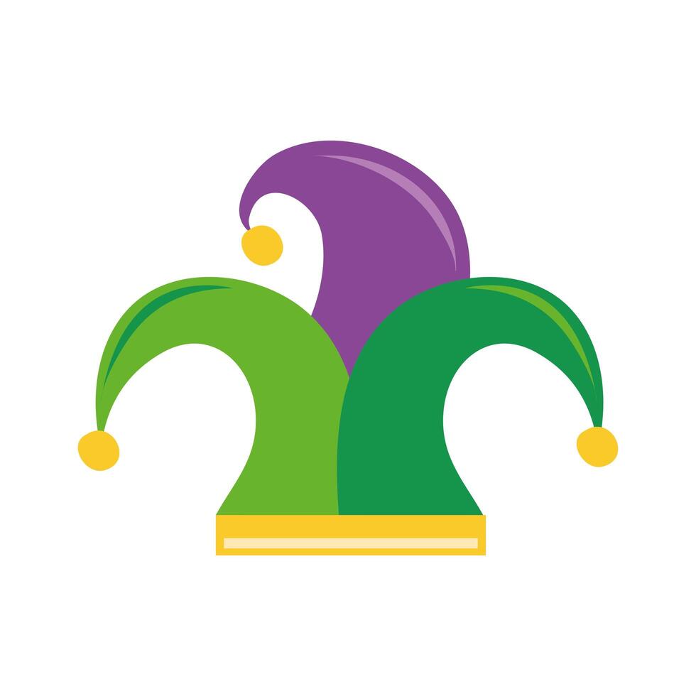 jester traditional hat isolated icon vector