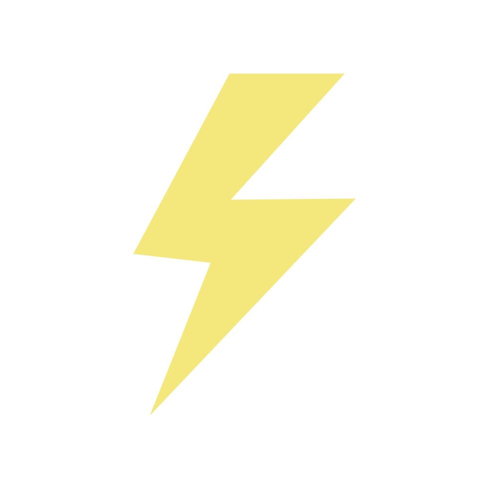 thunder ray power isolated icon vector