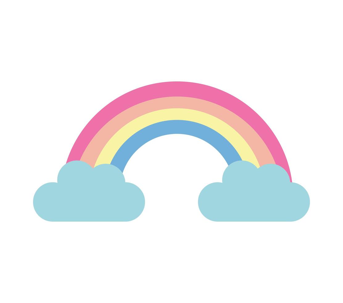 cute rainbow weather isolated icon vector