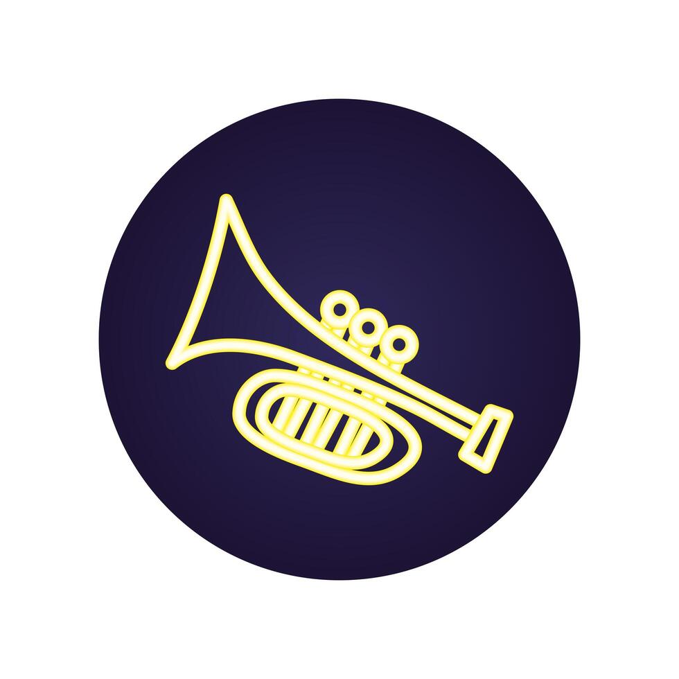 trumpet musical instrument isolated icon vector