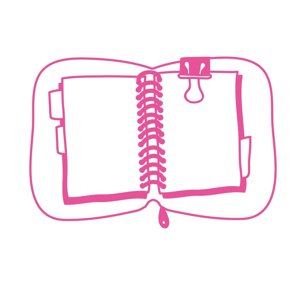 notebook school supply isolated icon vector