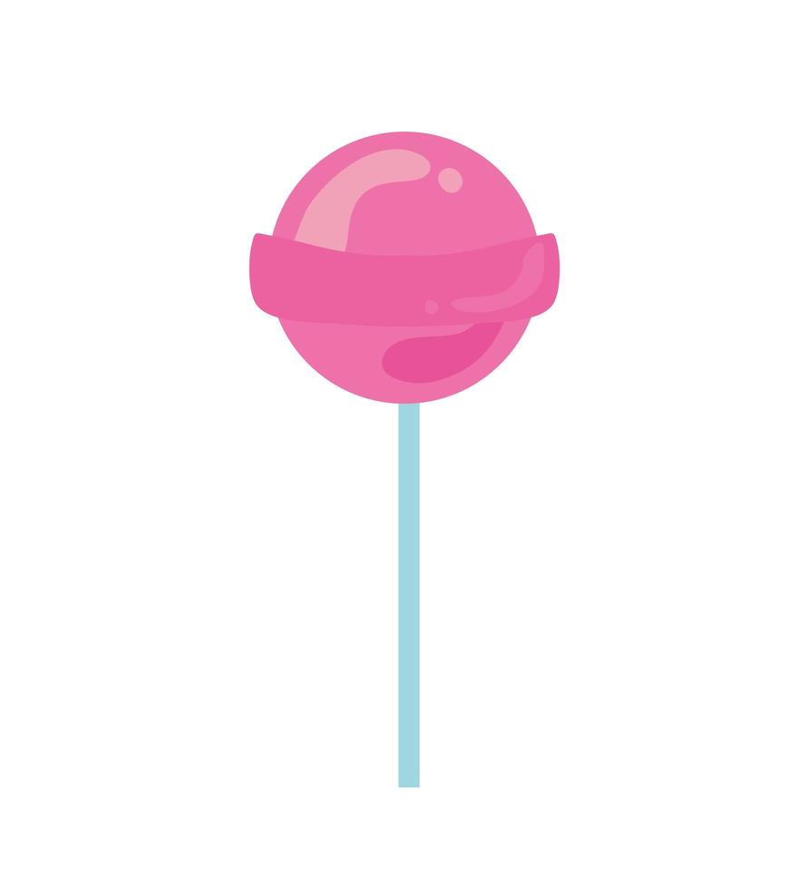 sweet lollipop candy isolated icon vector