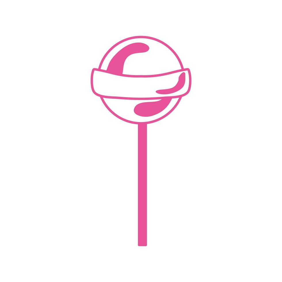 sweet lollipop candy isolated icon vector