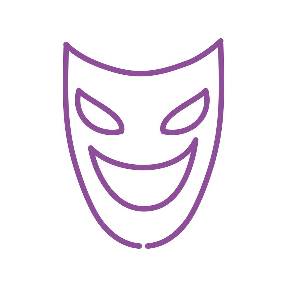 mardi gras theater mask icon vector