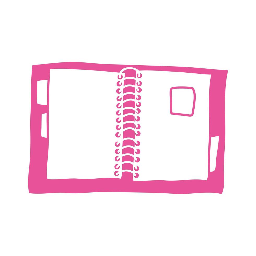 notebook school supply isolated icon vector
