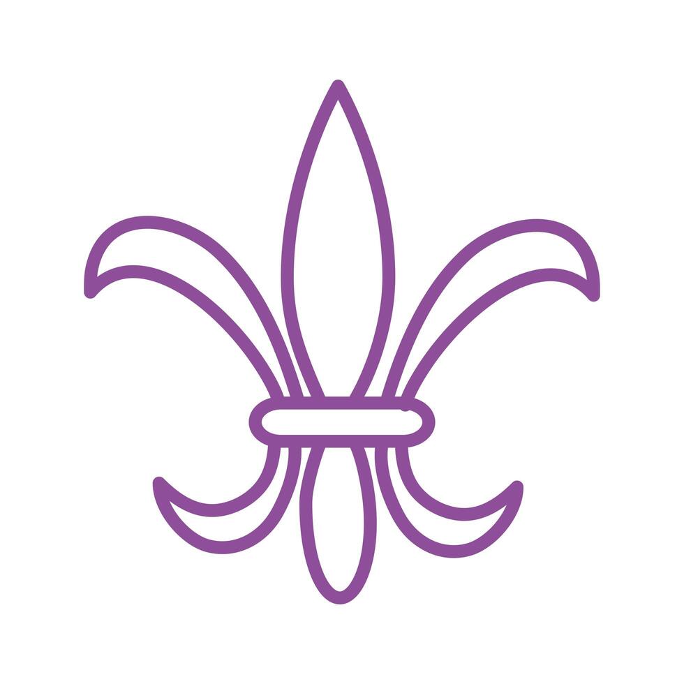 mardi grass insignia isolated icon vector