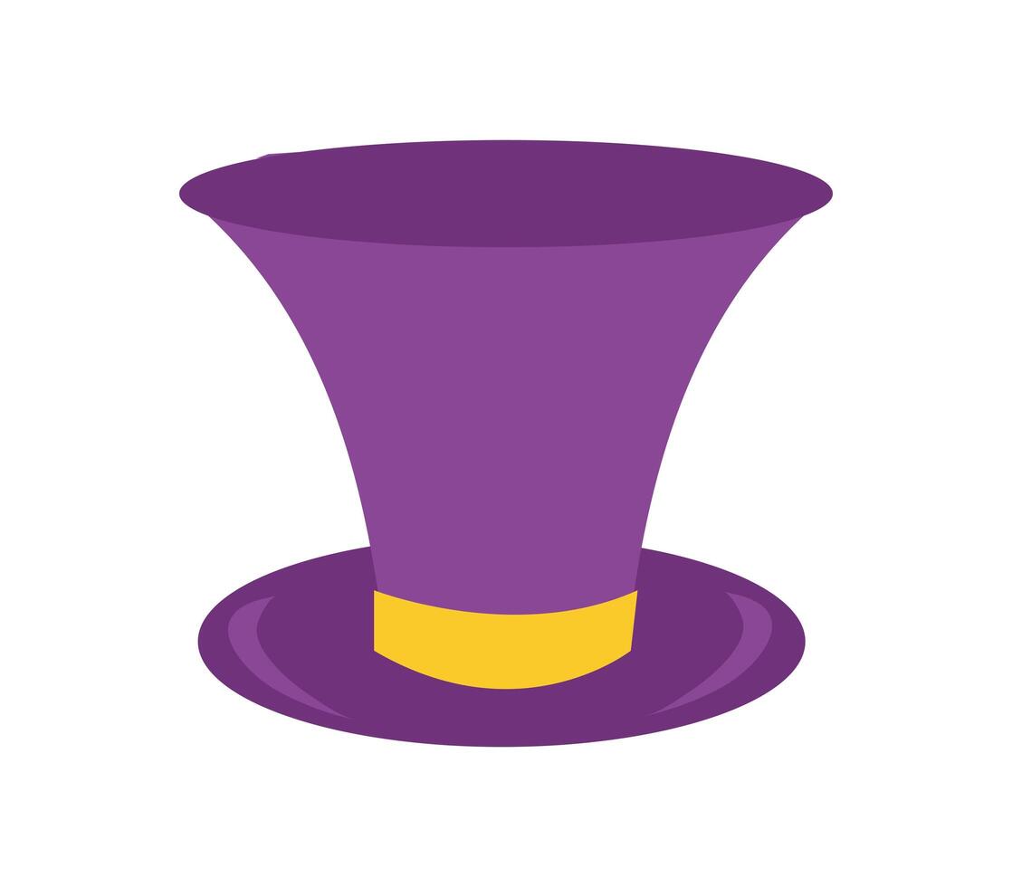 top hat accessory isolated icon vector