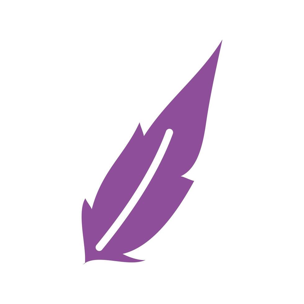 feather bird decorative isolated icon vector