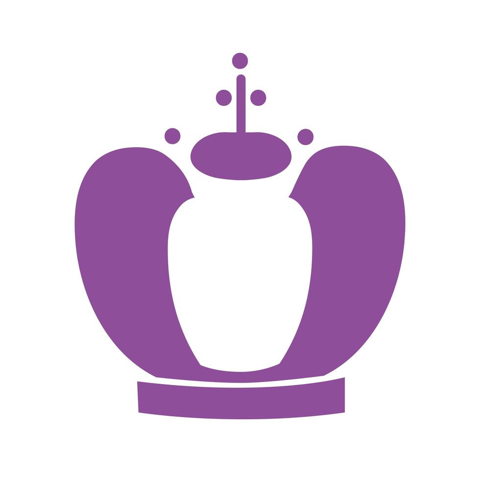 rey corona real icono aislado vector