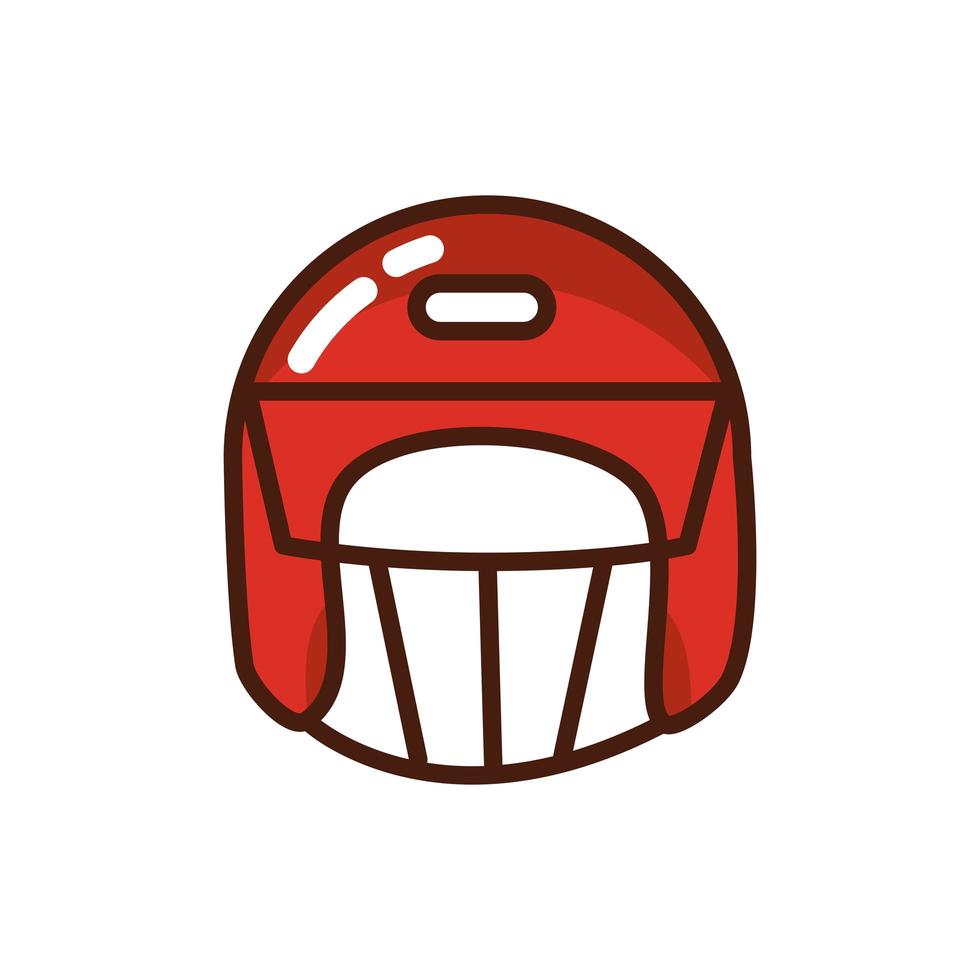 icono de casco de deporte de fútbol americano vector