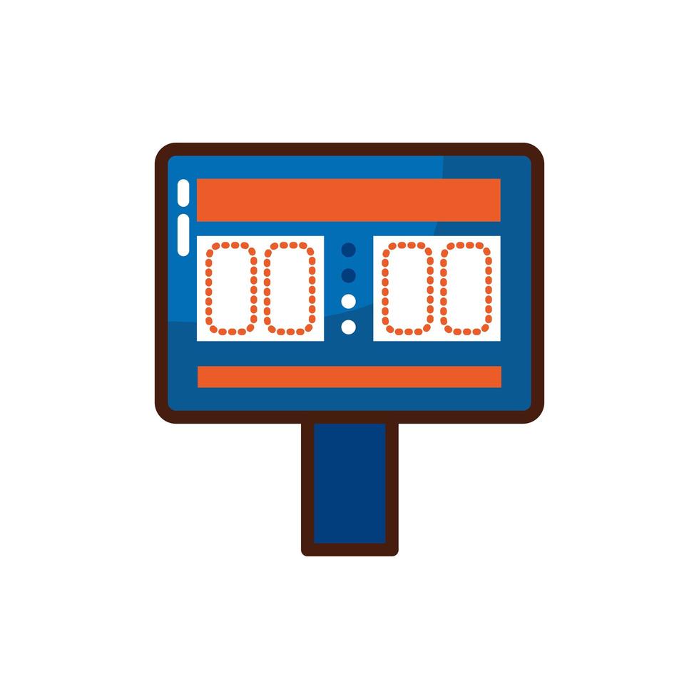electronic scoreboard sport isolated icon vector