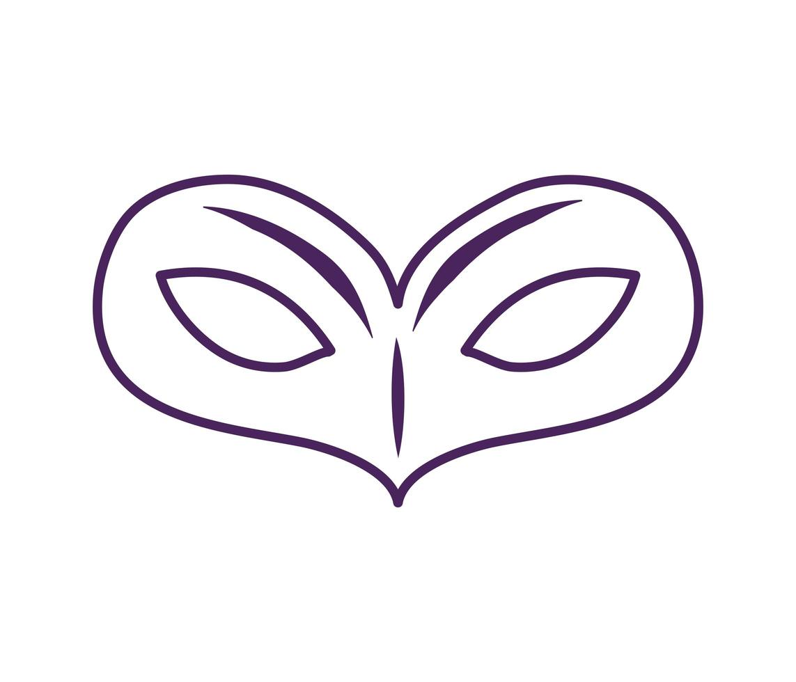 mardi gras celebration mask icon vector