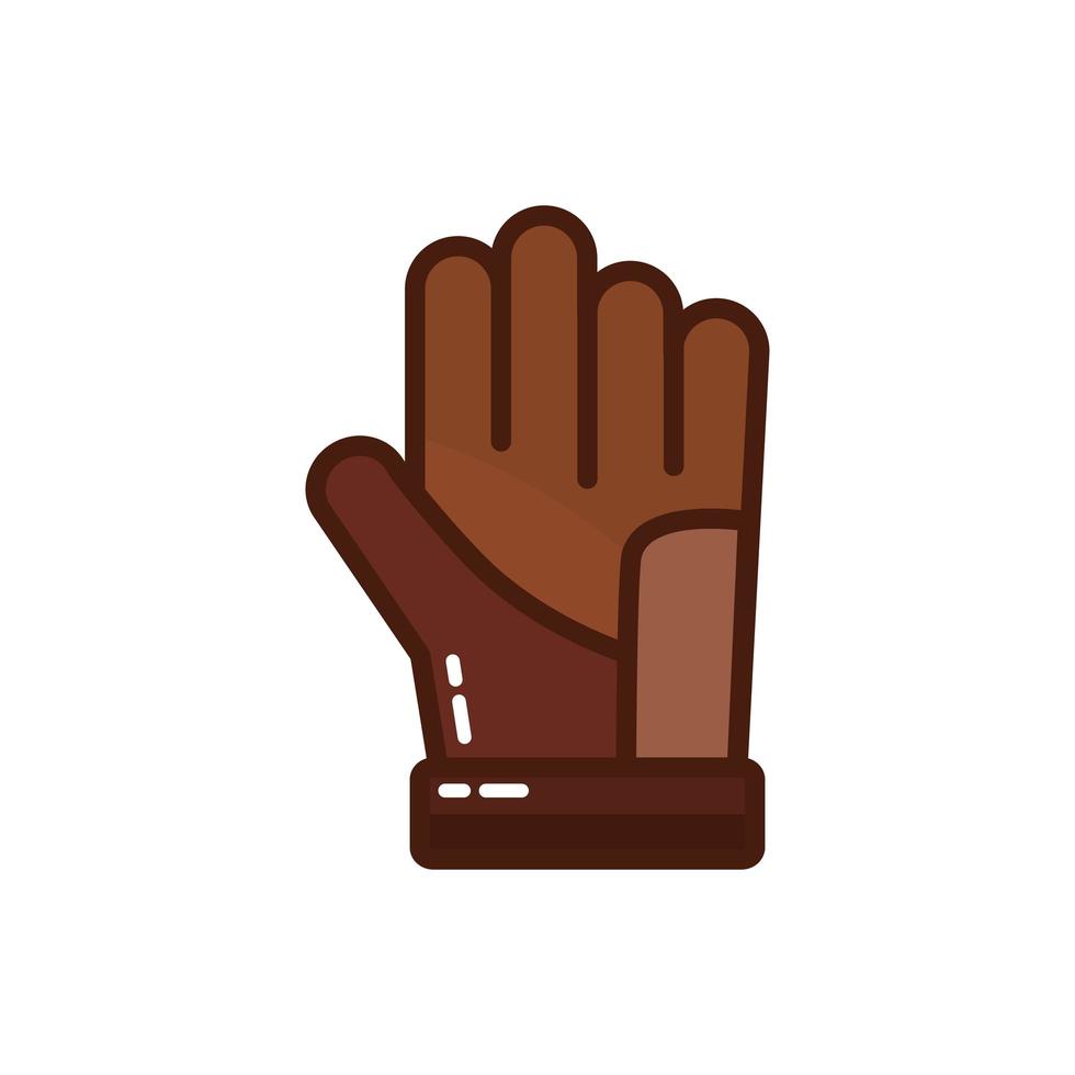 glove american football accessory icon vector
