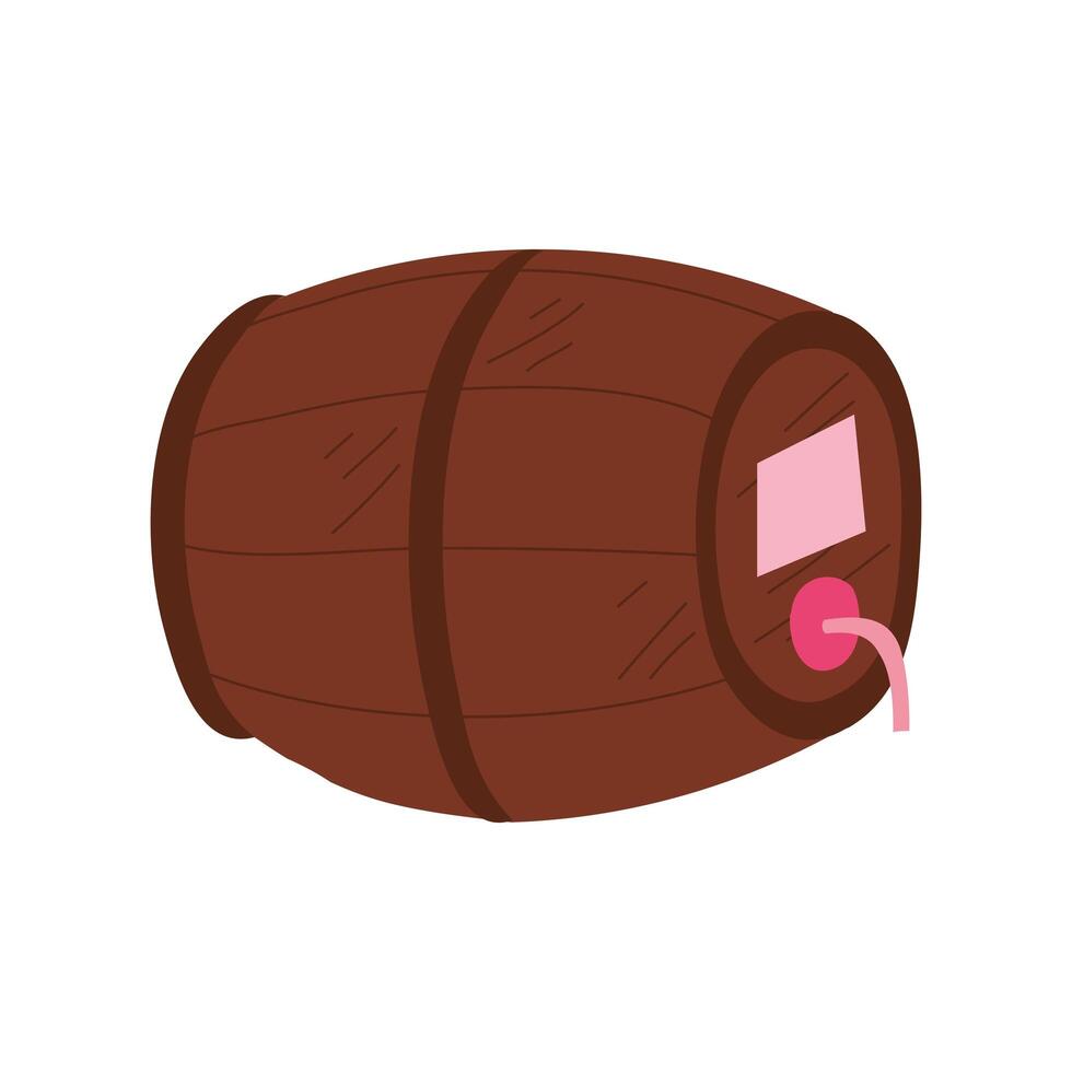 wine barrel drink isolated icon vector