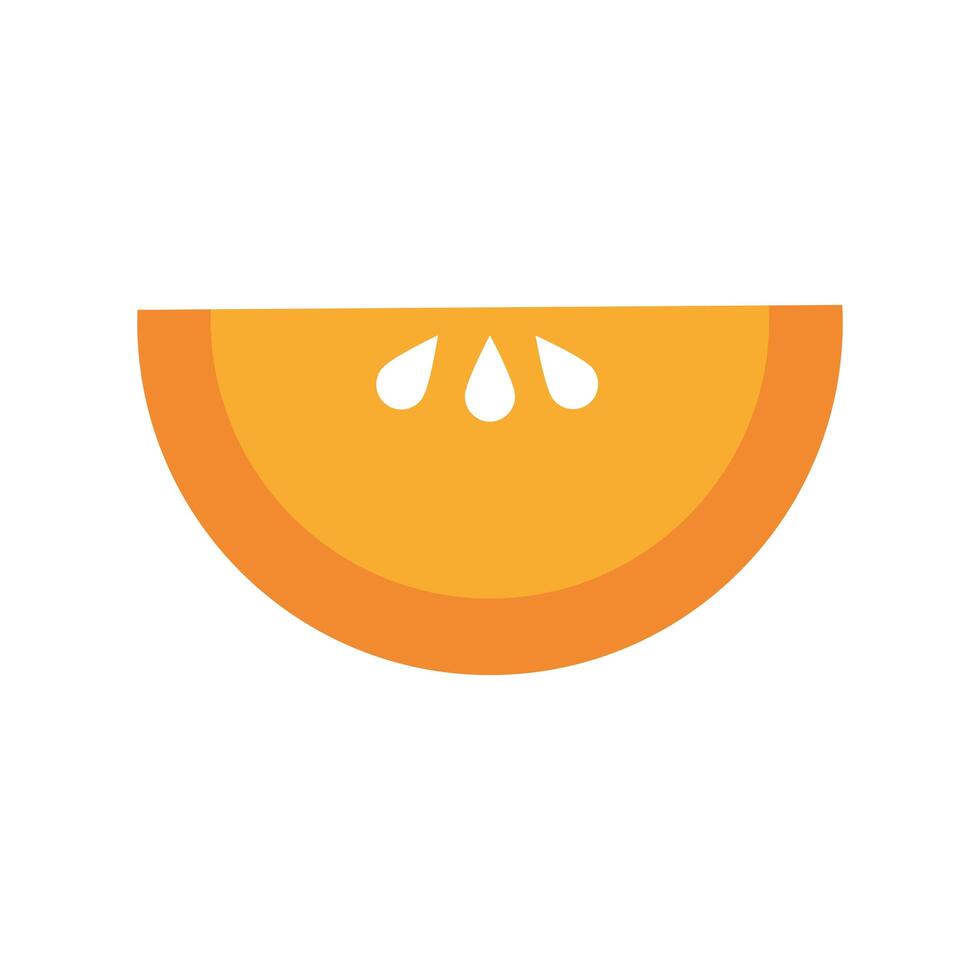 orange slice citrus fruit isolated icon vector
