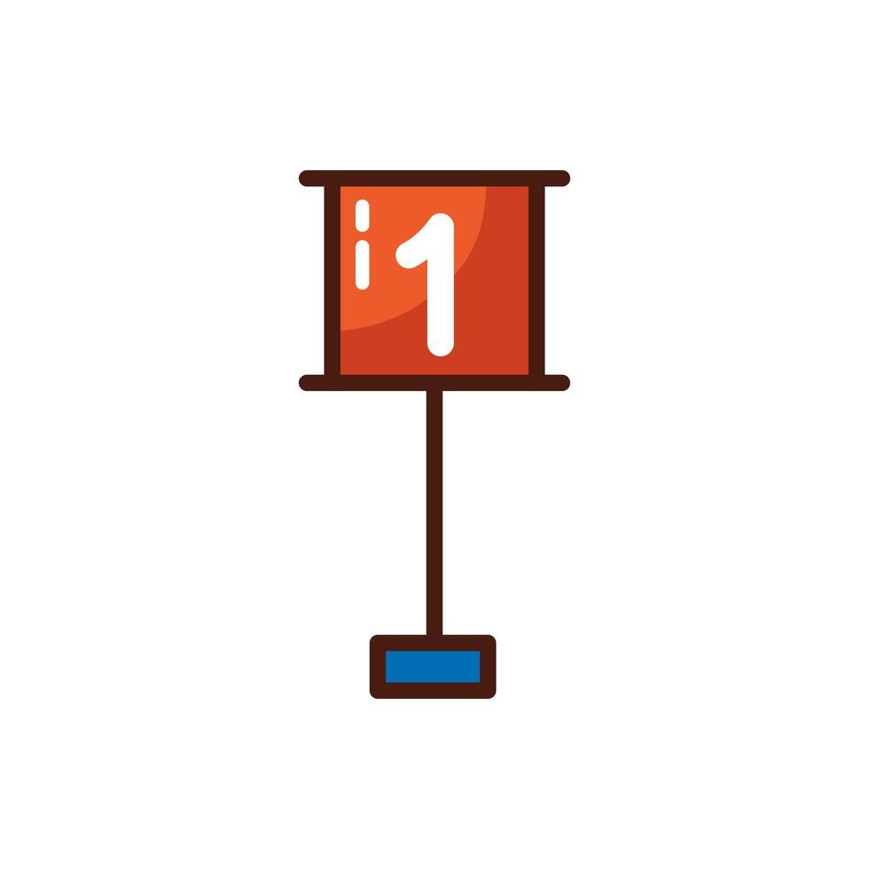 number palette marker isolated icon vector