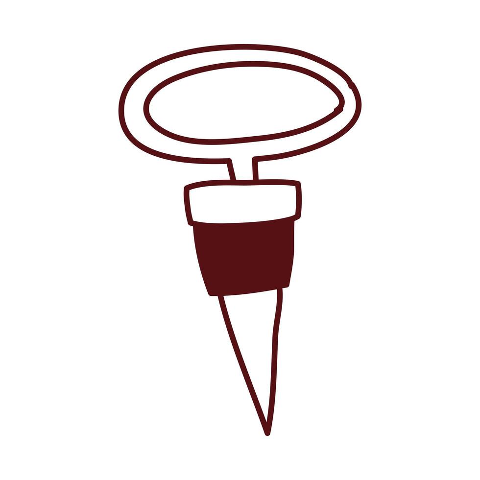 wine corkscrew tool isolated icon vector