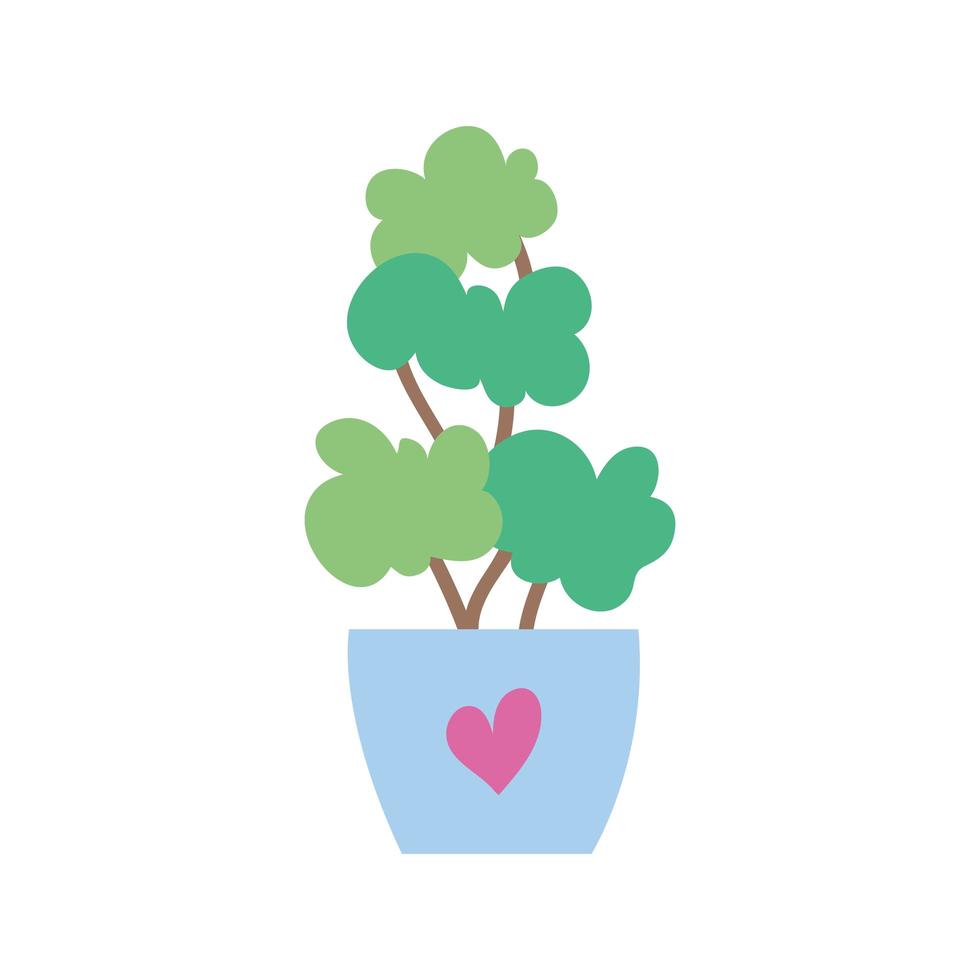 houseplant in ceramic pot icon vector