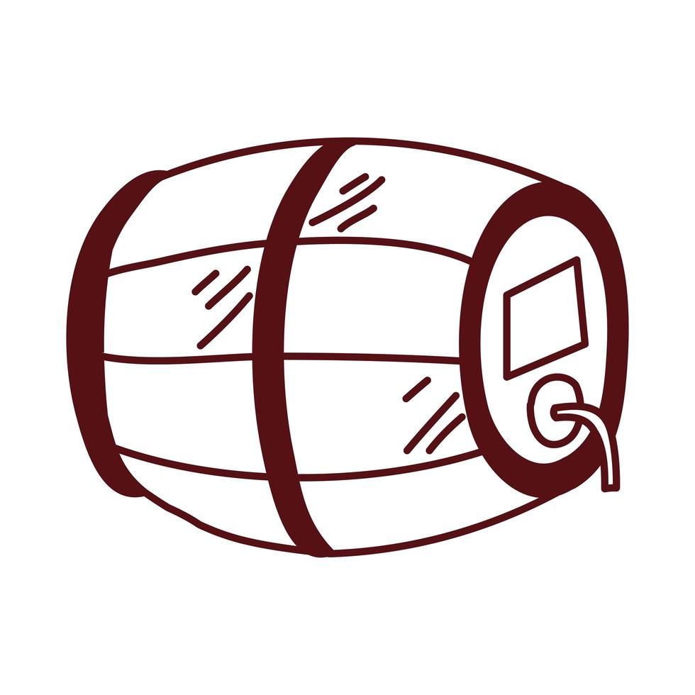 wine barrel drink isolated icon vector