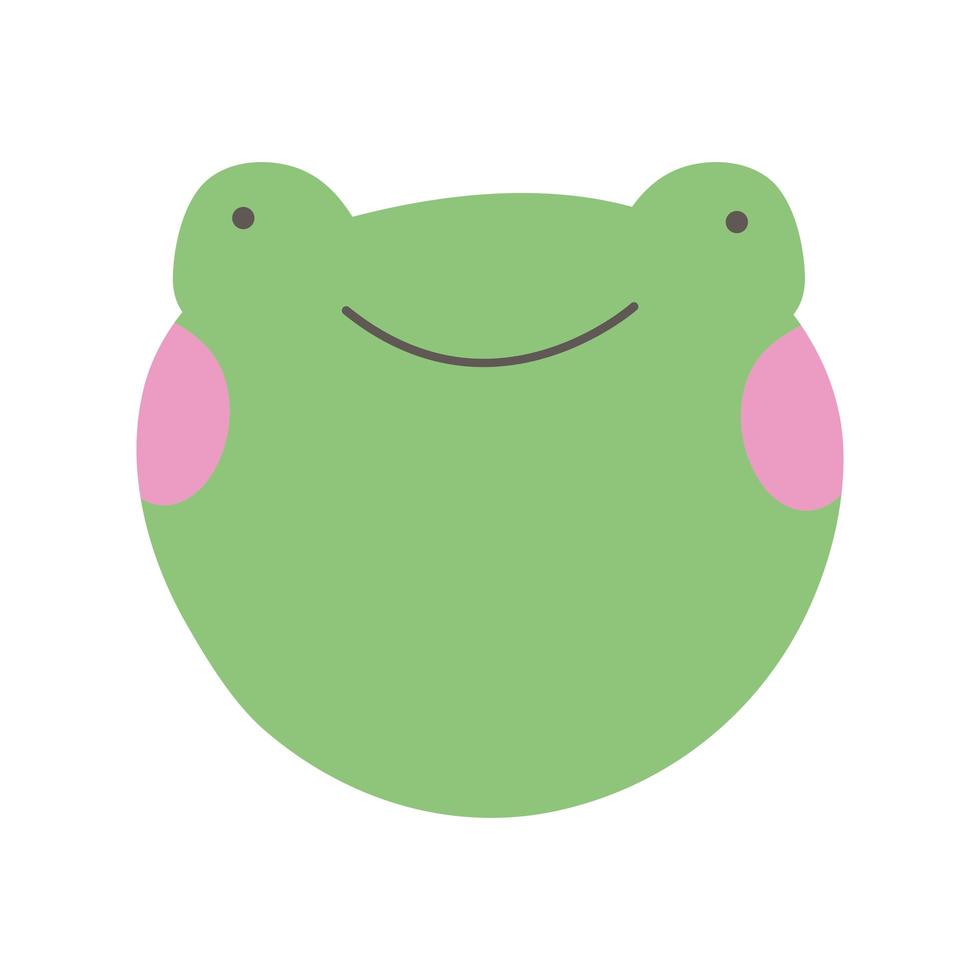 icono de personaje de rana pequeña linda vector