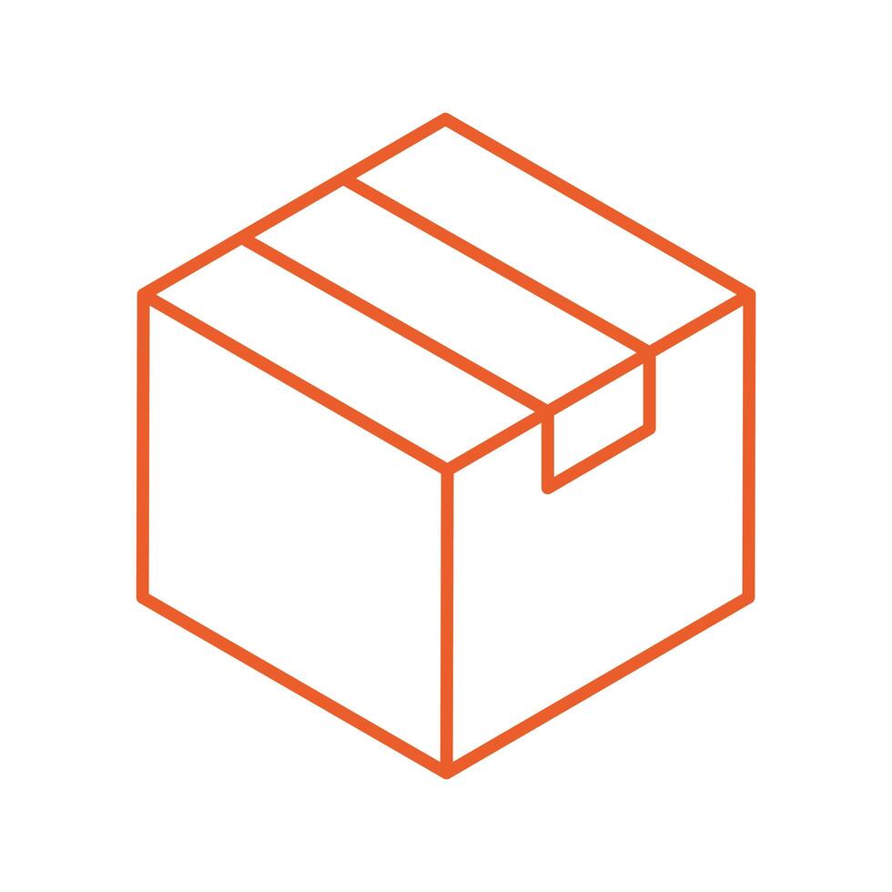 box carton packing isolated icon vector